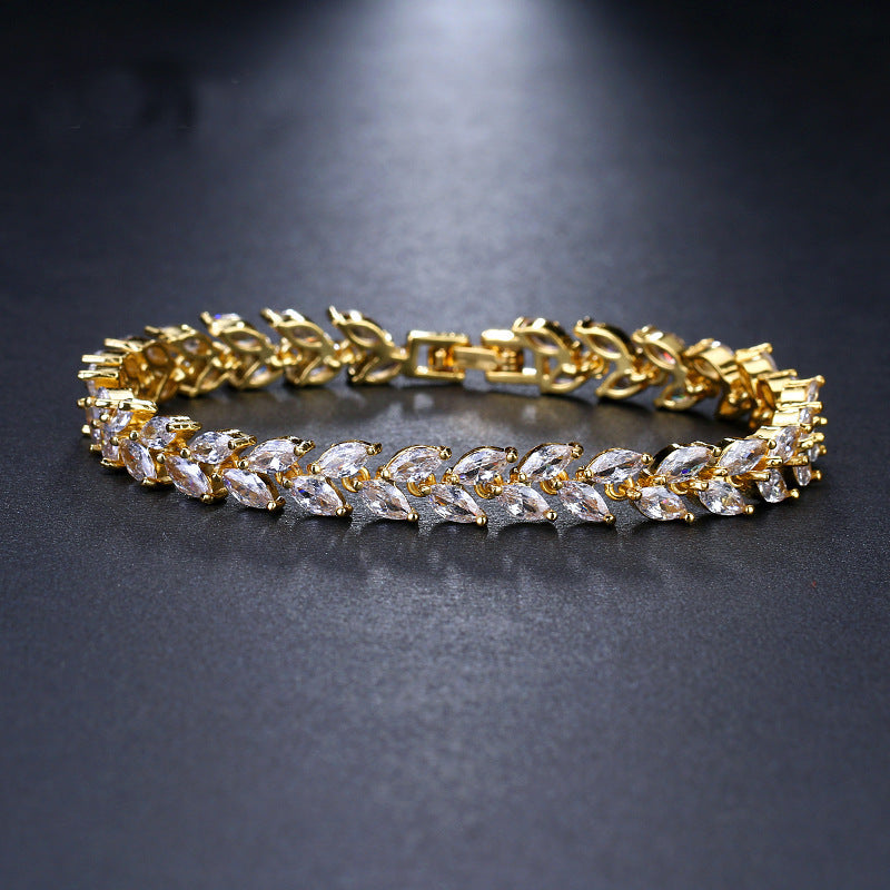 Zircon Rice Grain Female Fashion Crystal Bracelet