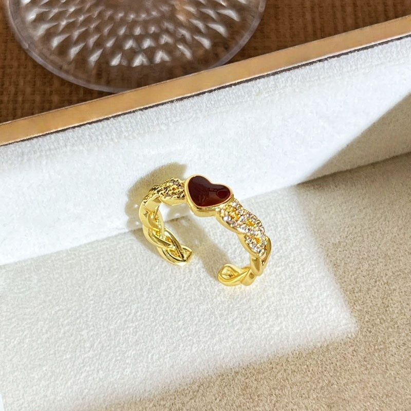 Leaf Flower Female Geometric Affordable Luxury Fashion White Ring