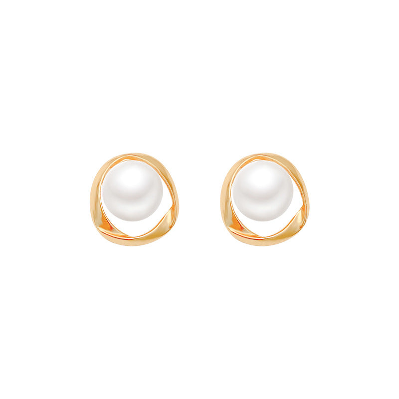 Women's Pearl French Minority High Sense Design Ear Light Earrings