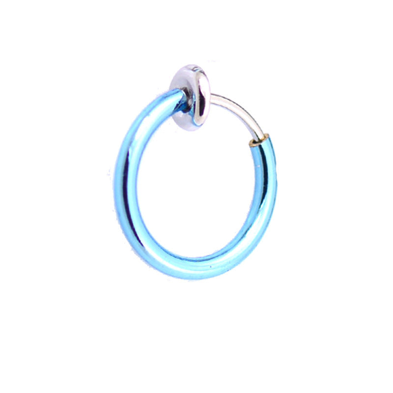 Unisex Pseudo Elastic Clip-on Round Spring Earrings