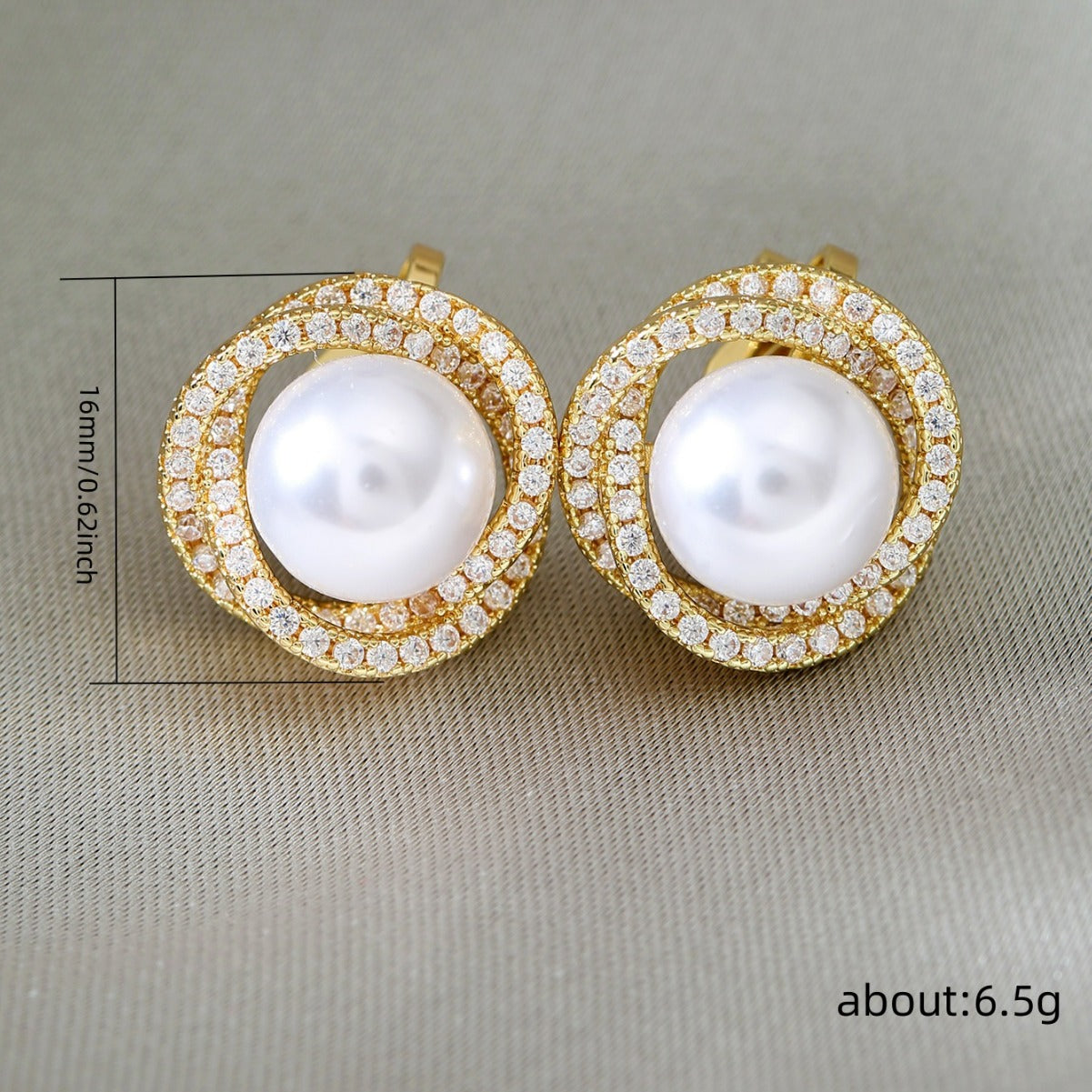Women's Pearl High-grade Wear Simple Fashion Copper Inlaid Zircon Delicate Ear Clip