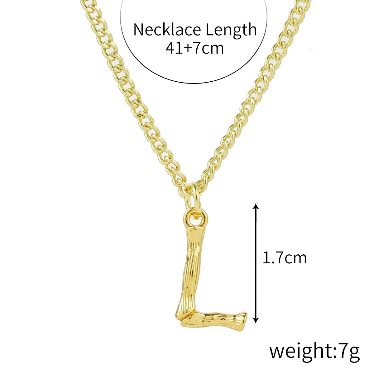 Women's Style Ornament Bamboo Letter Pendant Clavicle Necklaces