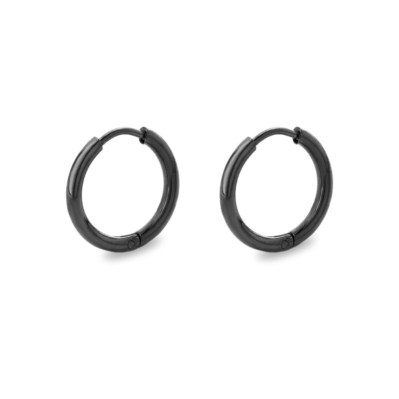 Titanium Steel Stainless Coil Trendy Arc Glossy Ear Buckle