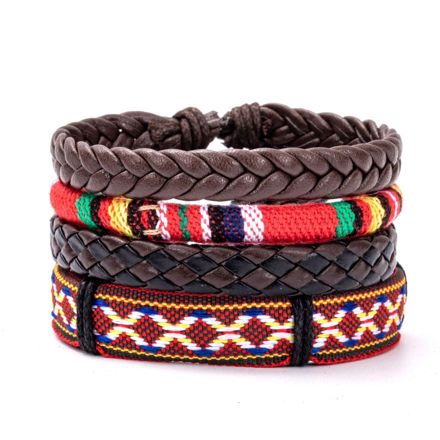 Women's Bohemian Style Ethnic Colorful Beaded Woven Bracelets