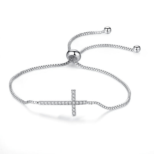 Women's Yi Cross Adjustable Simple Geometric Pull Bracelets