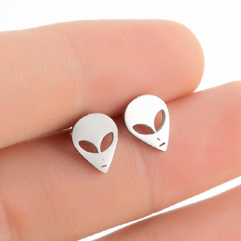 Cartoon Character Female Fashion Personality Alien Quirky Stud Earrings