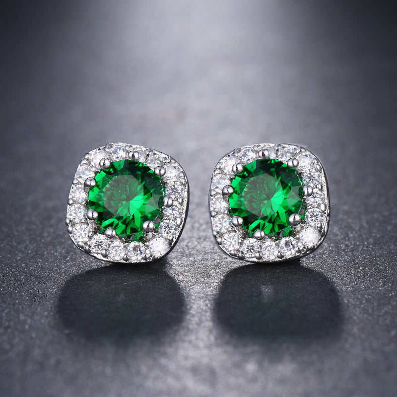 Women's Live Broadcast Fashionable Simple Cute Square Stud Earrings