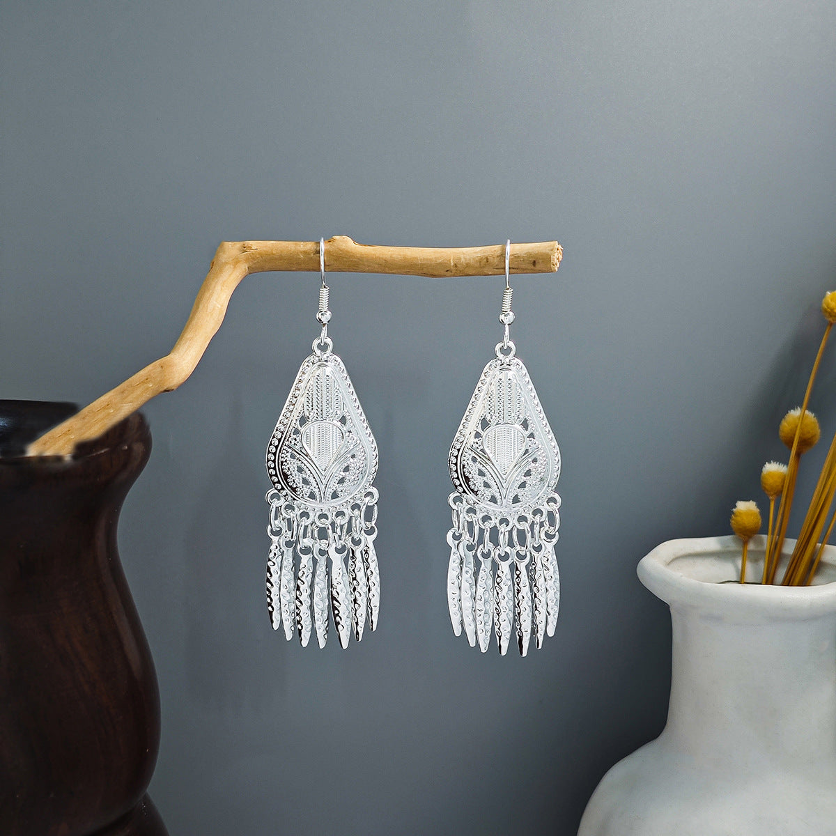 Imitation Miao Sier Family Minority Ethnic Style Earrings