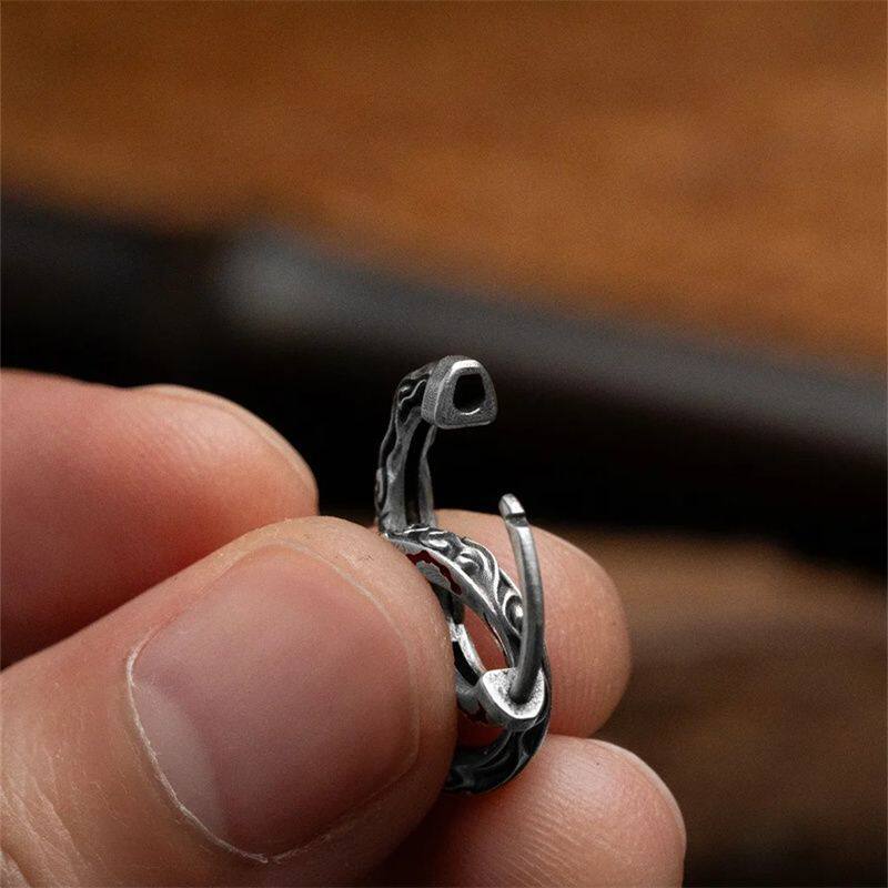 Tao Series National Style Traditional Culture Retro Stepping High-grade Handmade Rings
