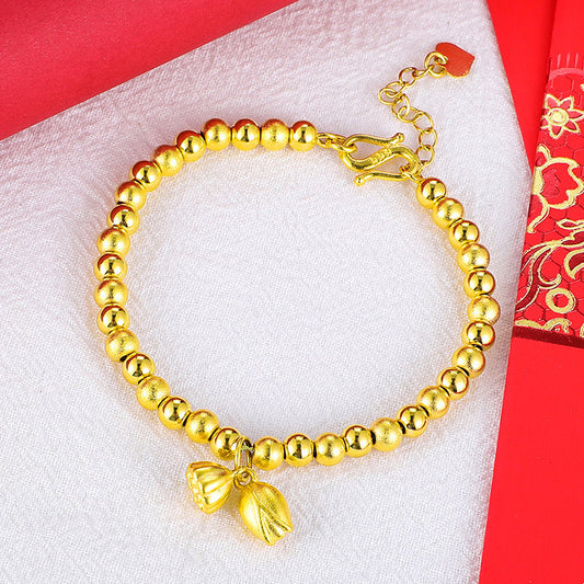 Deux bracelets porte-bonheur à graines de fleur de lotus Placer du Vietnam