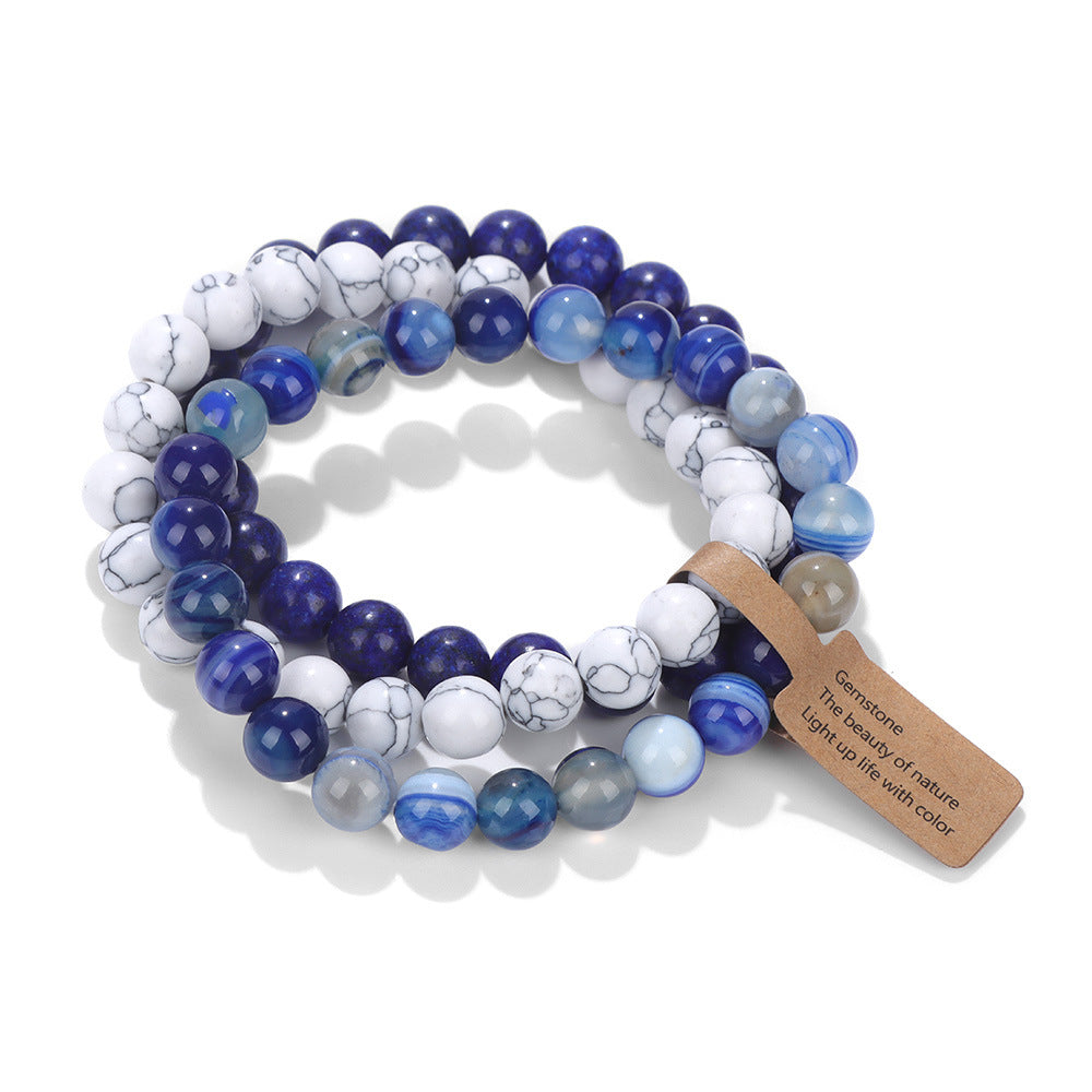 Bracelets de combinaison d'améthyste de perles de cristal de pierre naturelle pour femmes