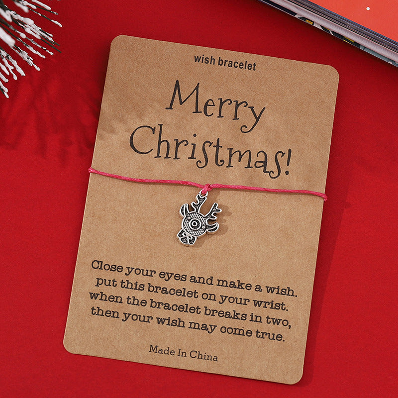 Christmas Holiday Card Carrying Strap Personalized Bracelets