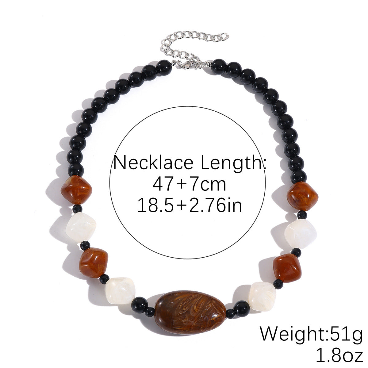 Acrylic Bead Bohemian Crystal Niche High-grade Necklace