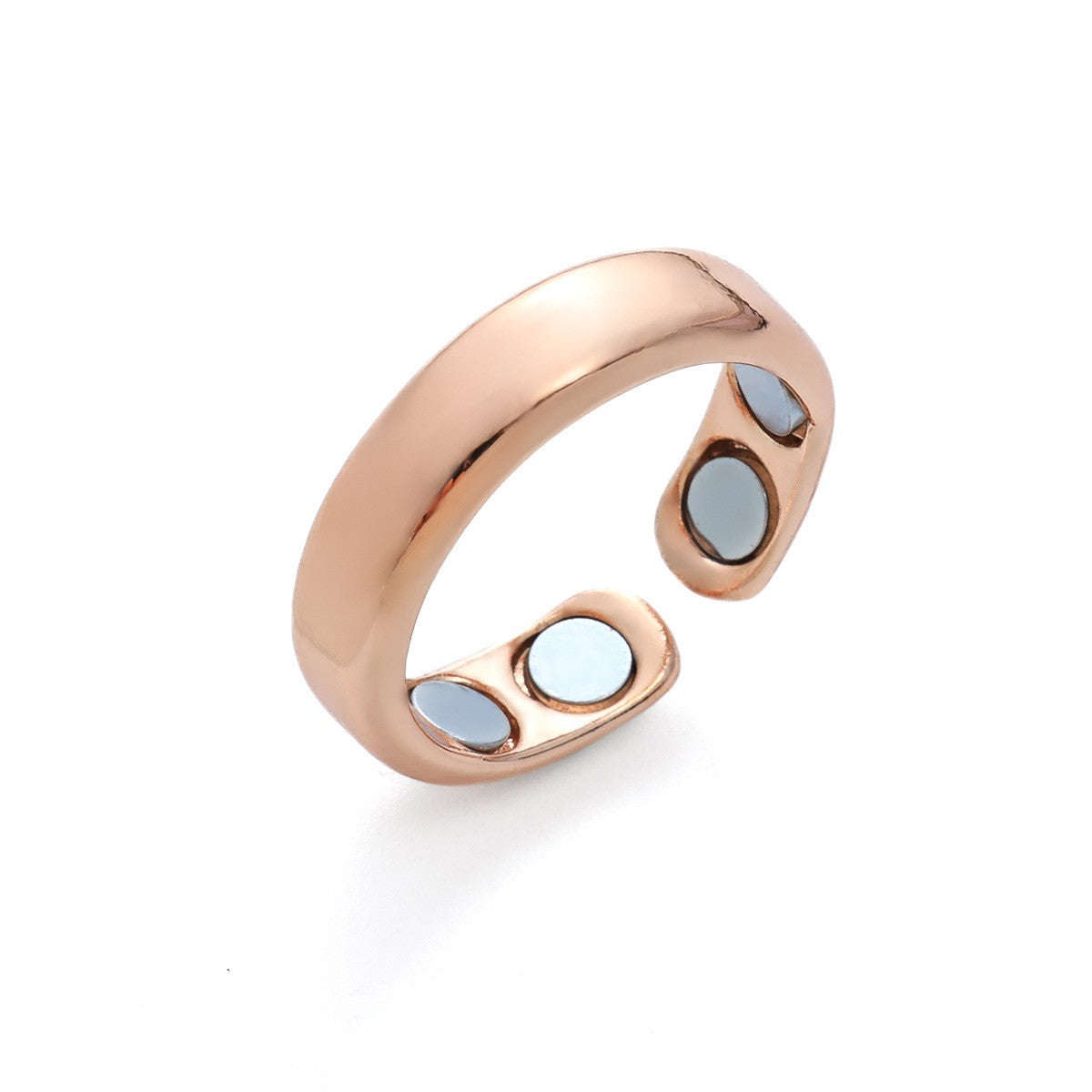 Magnet Couple Alloy Rose Gold Creative Electroplated Rings