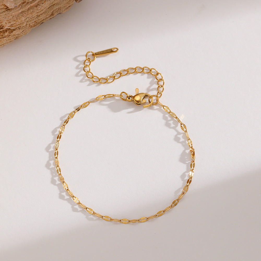 Women's Lip Clavicle Fashion Suit With Titanium Jewelry Set