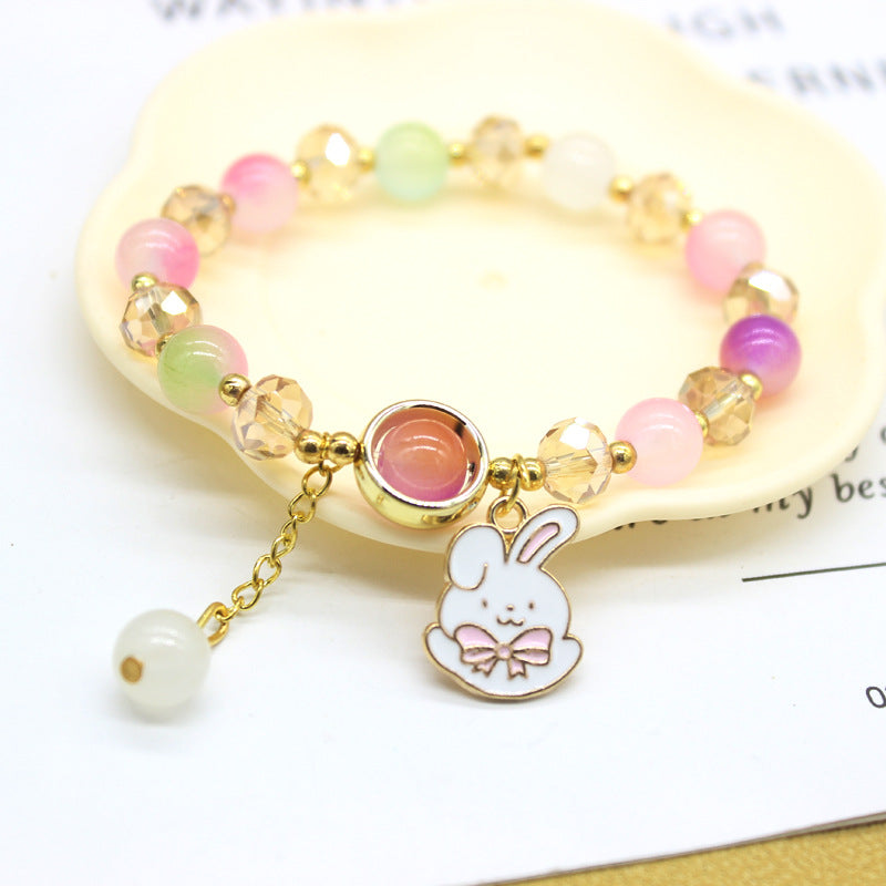 Ice Crystal Cartoon Jade Dog Clow Bracelets