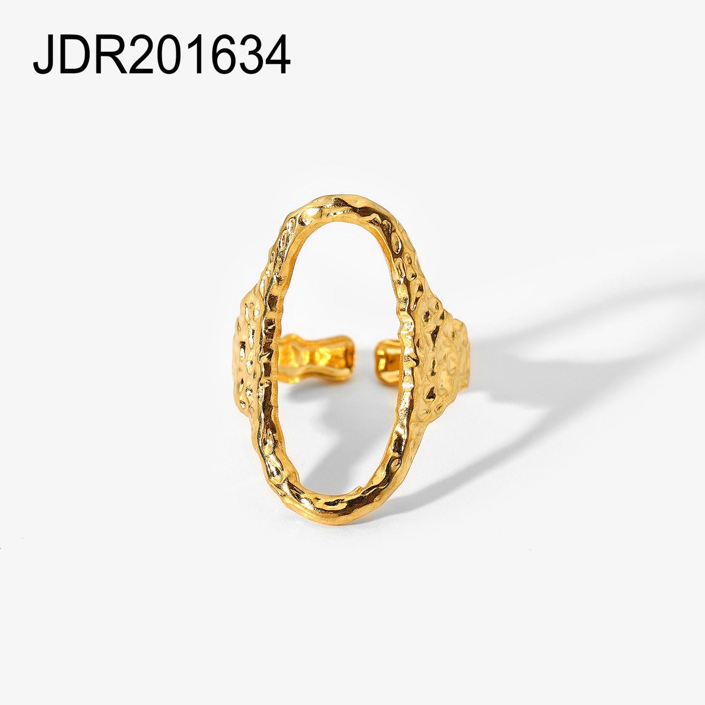 Women's Fashion Geometry Pattern Chain Cross Open Gold-plated Rings