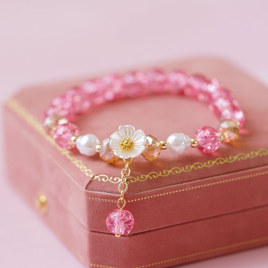 Little Flower Colorful Pearl Female Mori Style For Bracelets