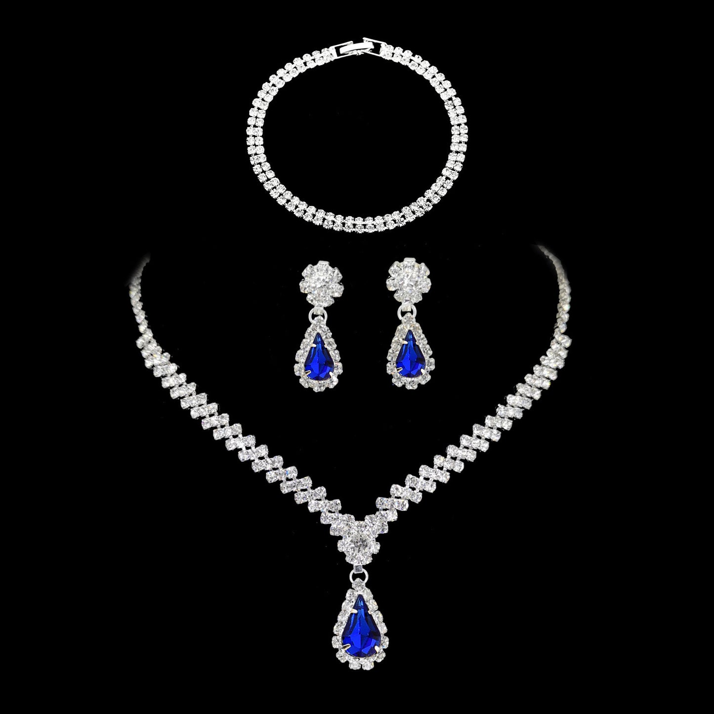 Temperament Wild Red Grandmother Lu Three-piece Jewelry Set