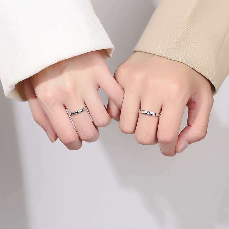 You Couple Female Male Sterling Sier Rings