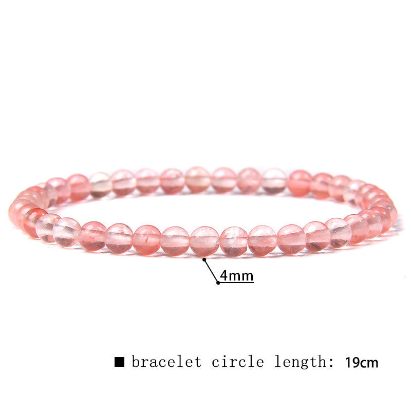 Bracelets en perles brillantes en pierre naturelle pour femmes, mini énergie