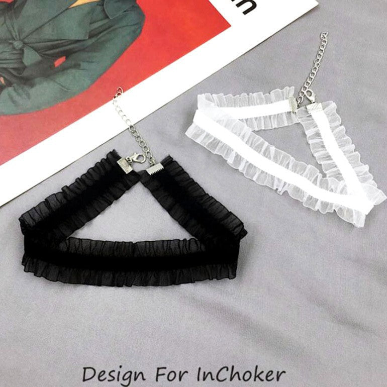 Ruffled Clavicle Chain Female Trendy Collar Neck Necklace