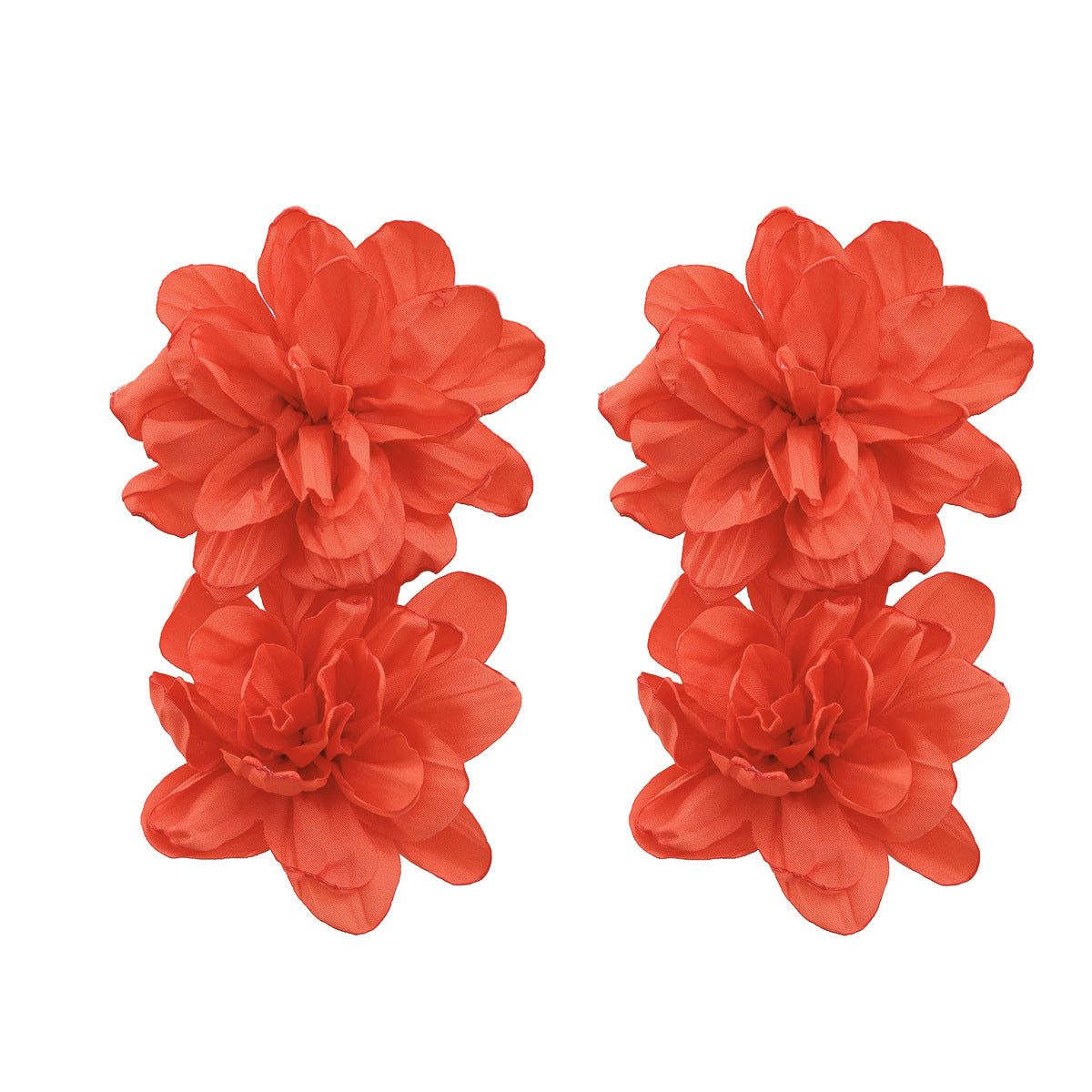 Cloth Flower Female Bohemian Style Elegant Earrings