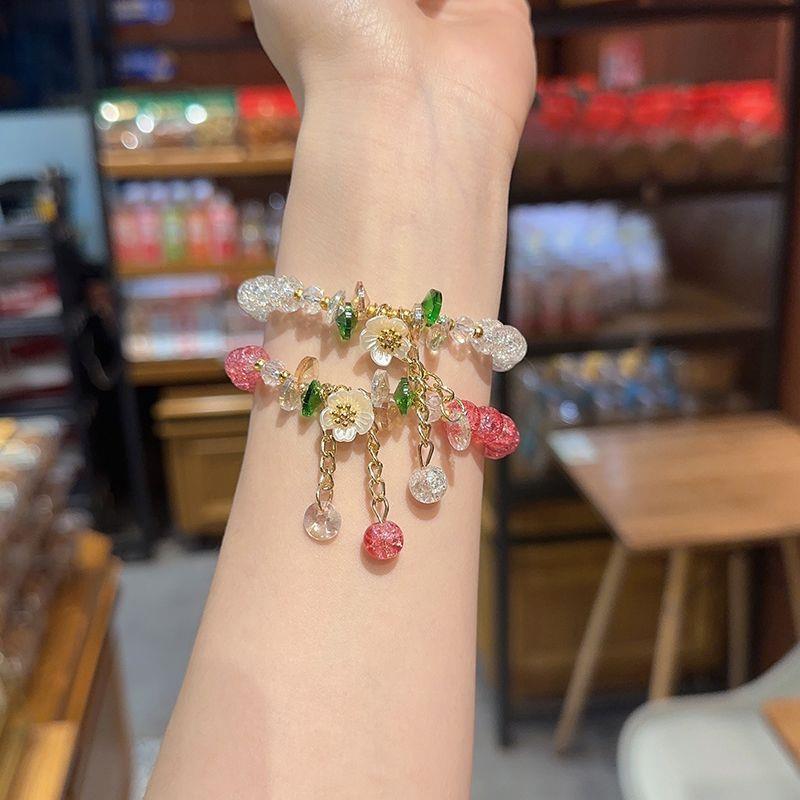 Super Fairy Camellia Crystal String Beads Color Small Daisy Female Bracelets
