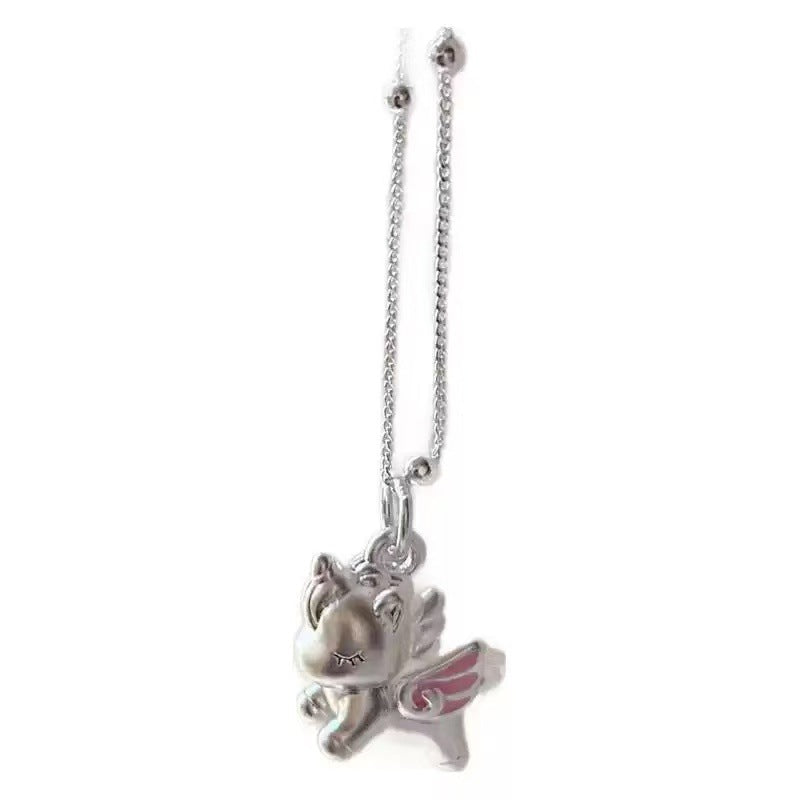 Children's Unicorn Cute Clavicle Chain Chinese Zodiac Horse Birthday Necklace