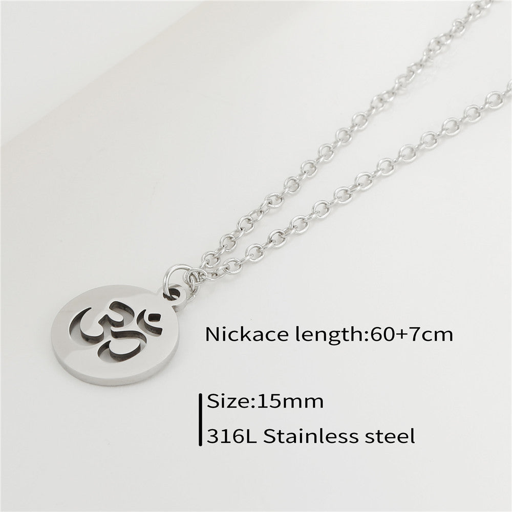 Men's Hip Hop Stainless Steel And Pendant Simple Necklaces