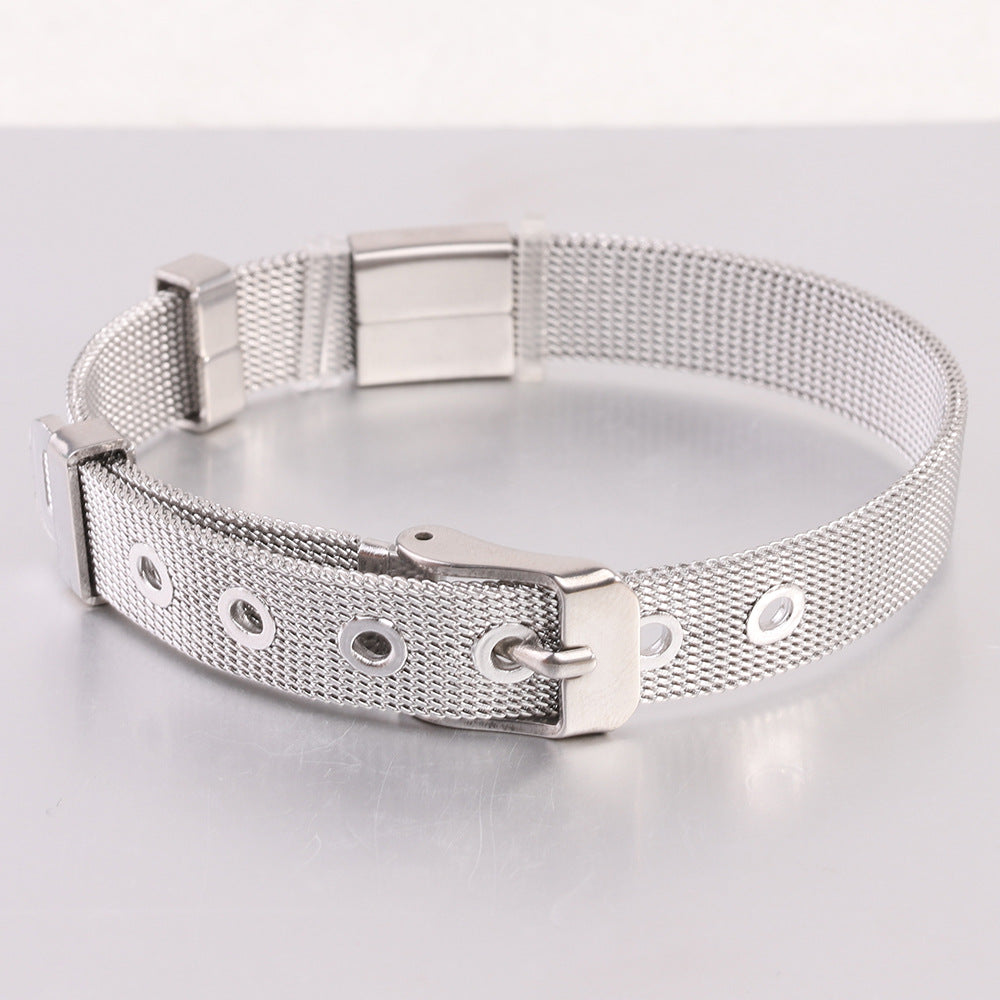 Bracelet de montre de mode, ceinture, bracelets en acier inoxydable de personnalité