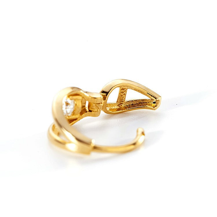Sier Plated Zircon Personalized Minority Commute Minimalist Rings
