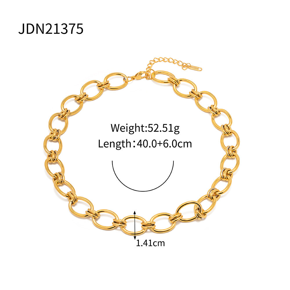 Gold Thick Chain Stainless Steel Titanium Bracelets