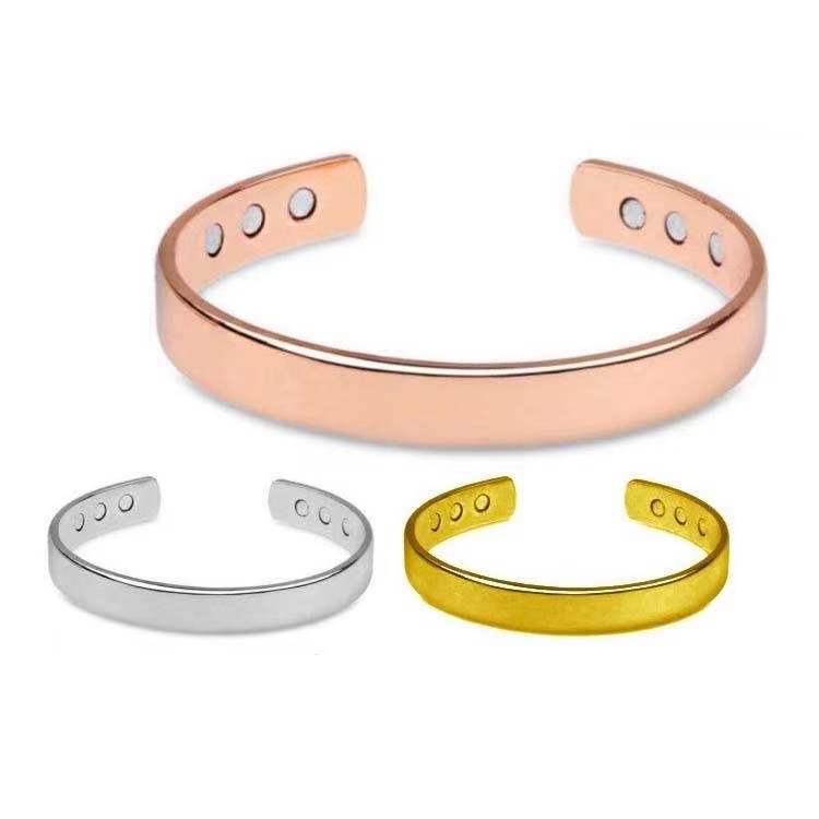 Bracelets magnétiques latéraux brillants purs à ornement magnétique