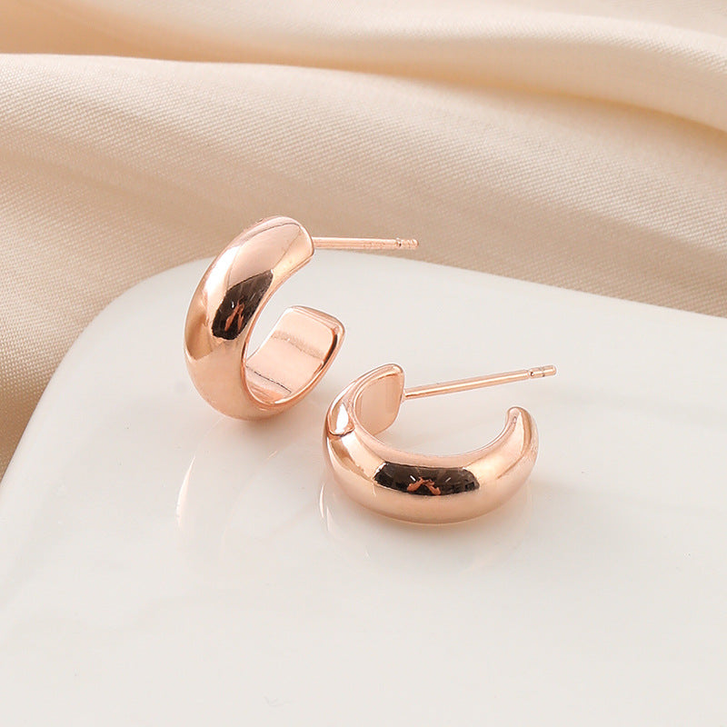 Coil Simple Elegant Metal Small Circle Ear Clip