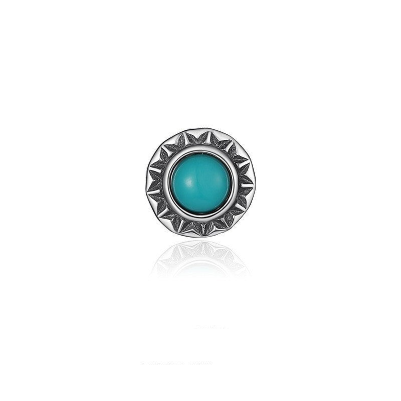 Men's Round Green Threaded Single Temperament Sleeping No Need To Take Rings