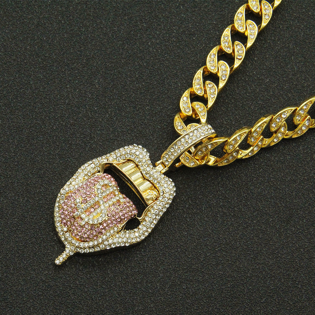 Hop Rap Decoration Full Diamond Three-dimensional Necklaces