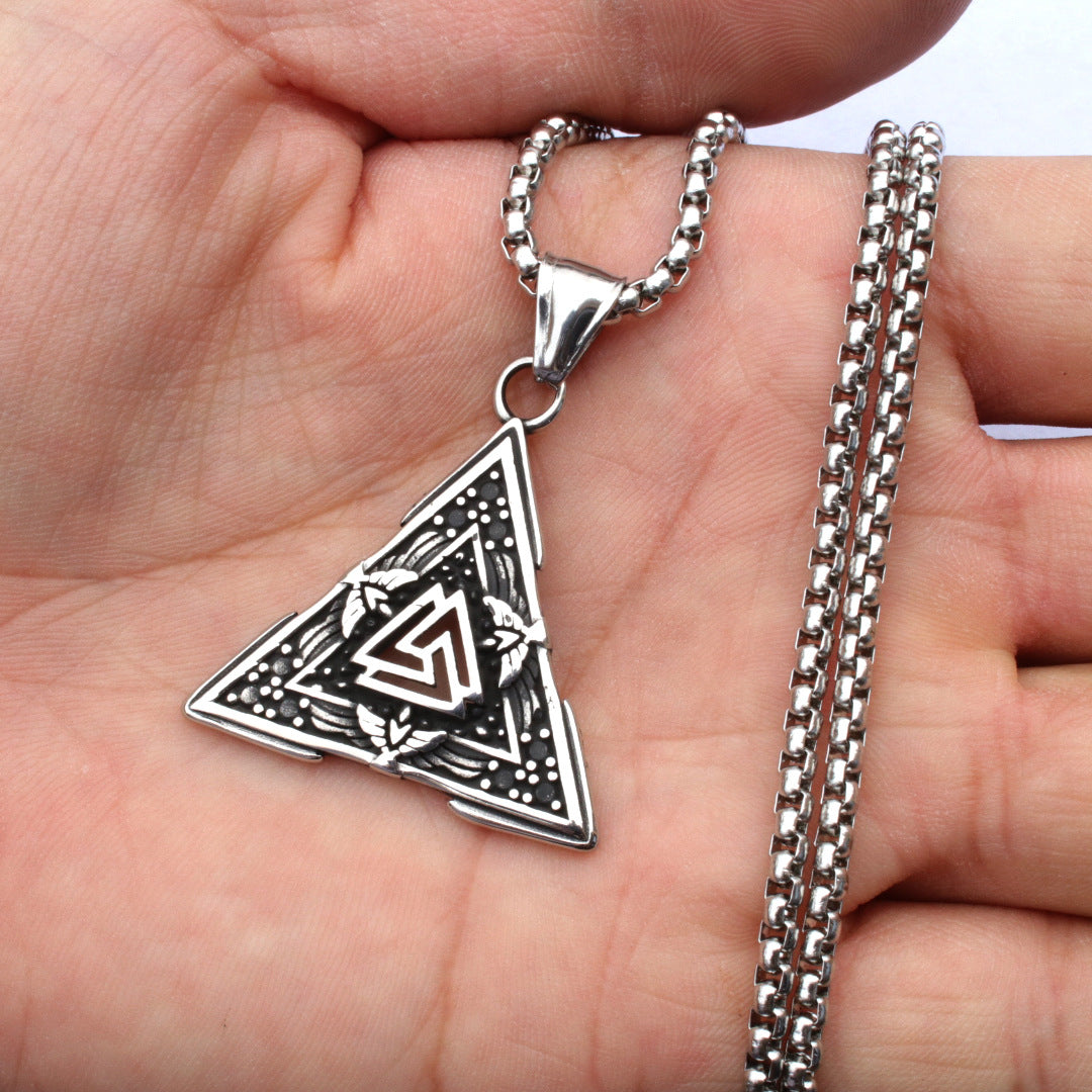 Women's & Men's Titanium Steel Thor Hammer Stainless Viking Necklace