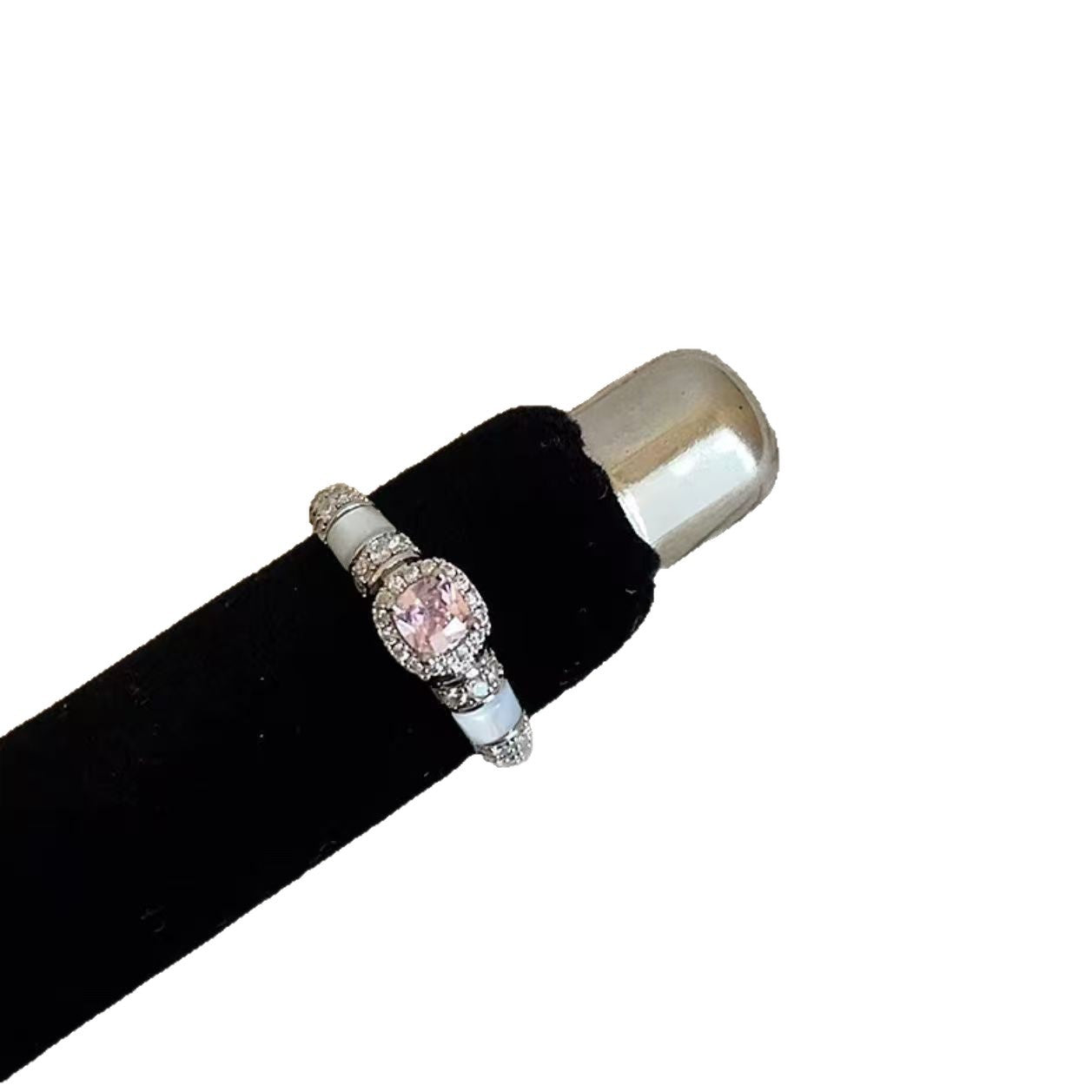 Cube Sugar Light Luxury High Sense Opening Adjustable Niche Index Rings