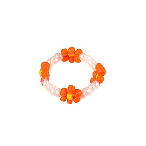 Bead Flower Colorful Woven Small Index Finger Female Rings