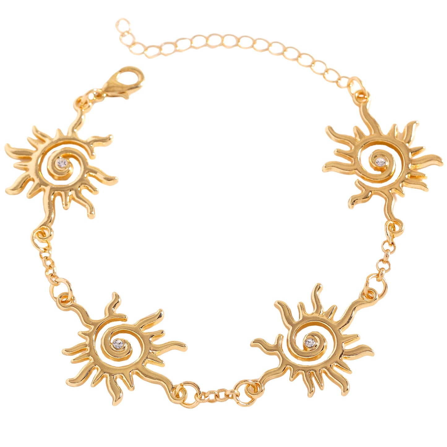 Bohemian Sun Totem Retro Golden Long Jewelry Set