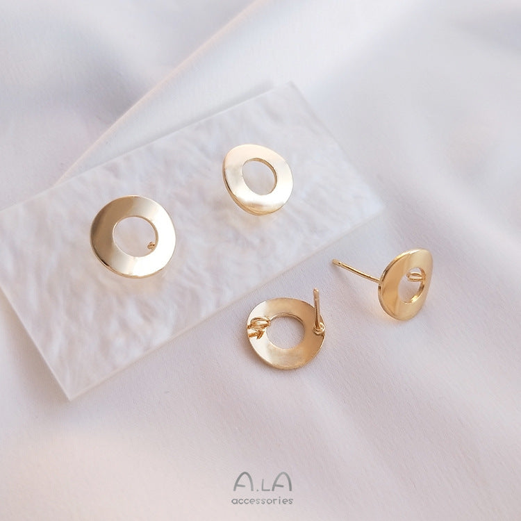 Color Protection Round Oval Handmade Ear Trendy Earrings