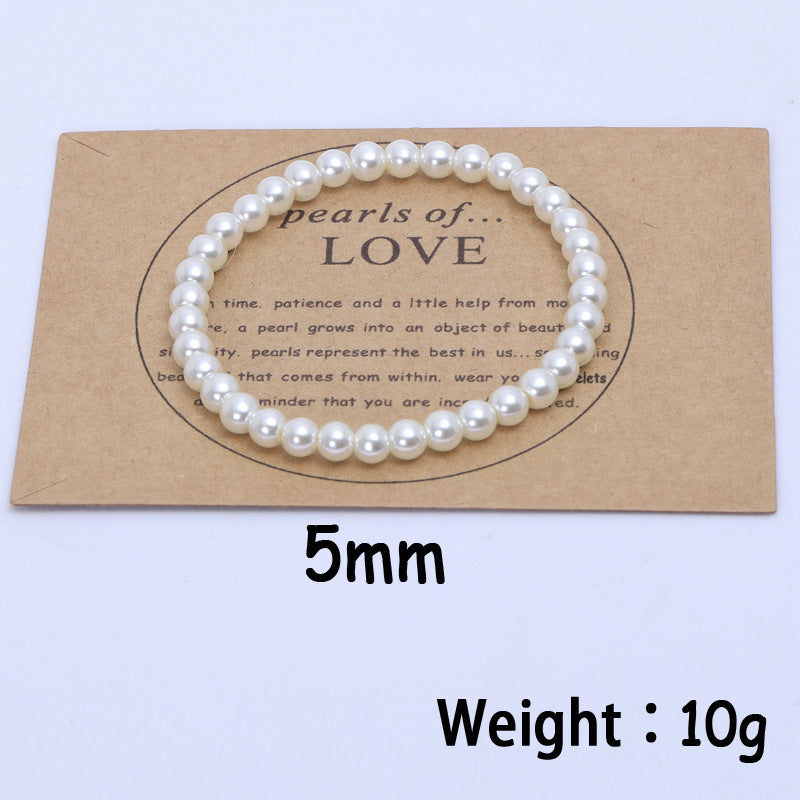 Quality Artificial Glass Pearl Romantic Love Bracelets