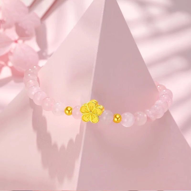 Bracelets porte-bonheur en cristal rose pour femmes, cadeau de saint valentin