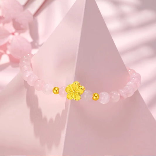 Bracelets porte-bonheur en cristal rose pour femmes, cadeau de saint valentin