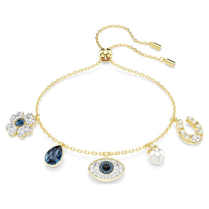 Pair Version Devil's Eye Series Tassel Elements Crystal Rings