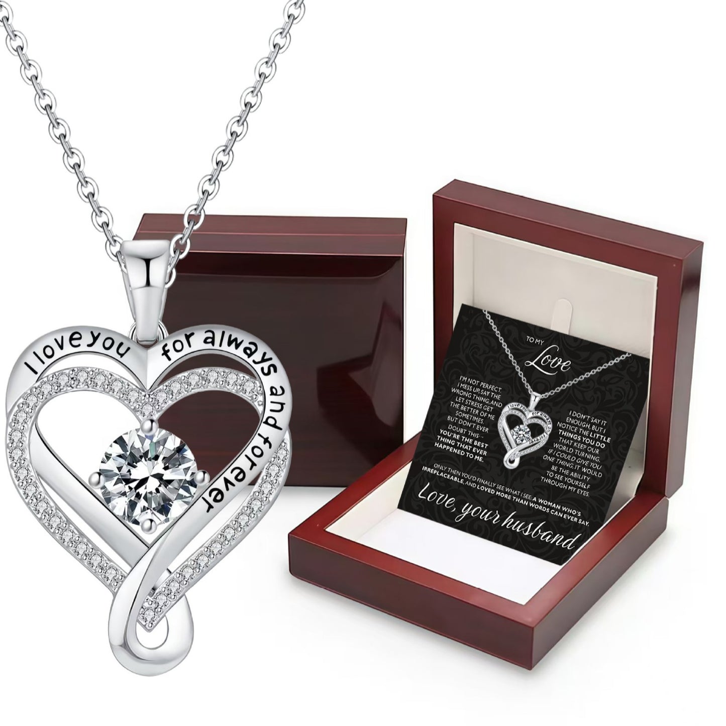 Eternal Double Layers Loving Heart Female Superior Necklace
