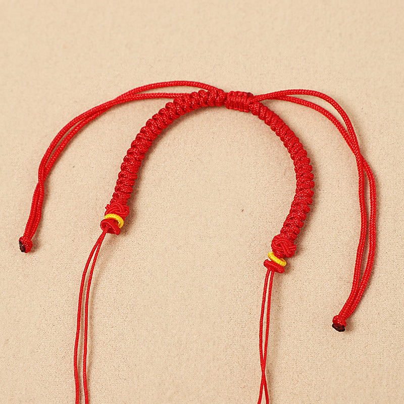 Rope Beads Threading Hand-made Red Gold Lucky Bracelets