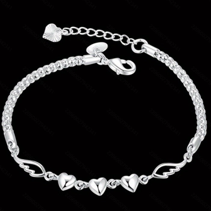 Fashion Popular Heart Love Angel Wings Twist Twisted Bracelet