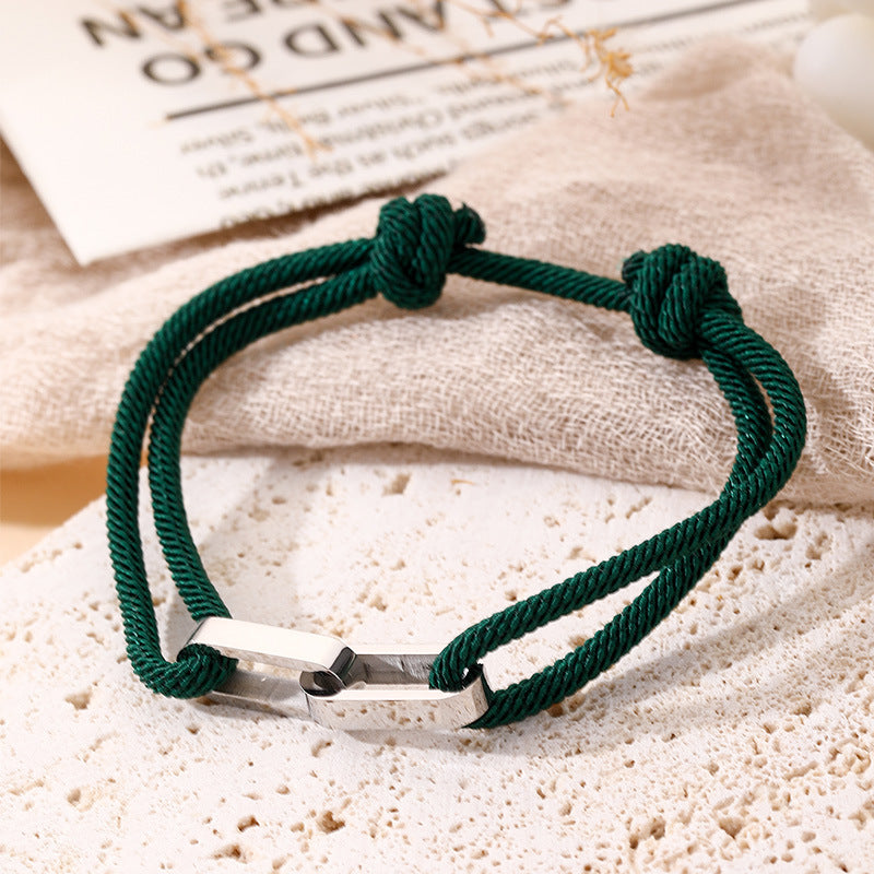 Vachette Clasp Adjustable Stainless Carrying Strap Bracelets